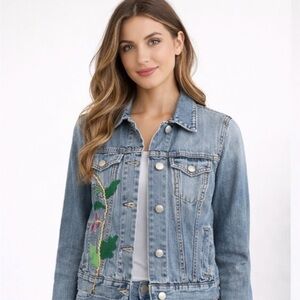 GAP Blue Jean Jacket with Colorful Accents